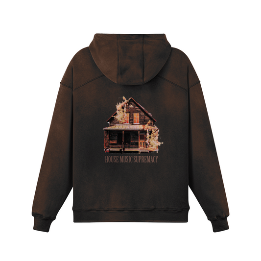 House supremacy sun faded hoodie